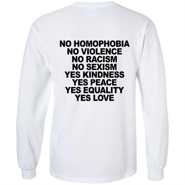 No Homophobia T Shirt Hoodie No Homophobia T Shirt Hoodie