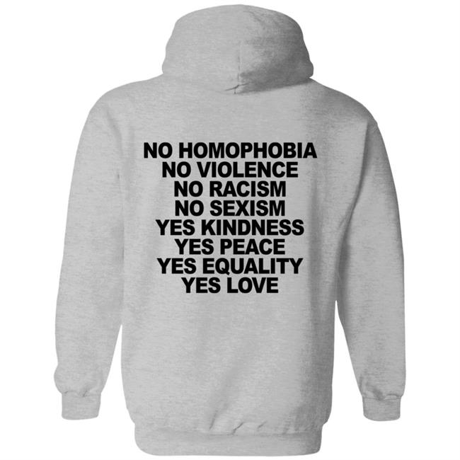 No Homophobia T Shirt Hoodie No Homophobia T Shirt Hoodie