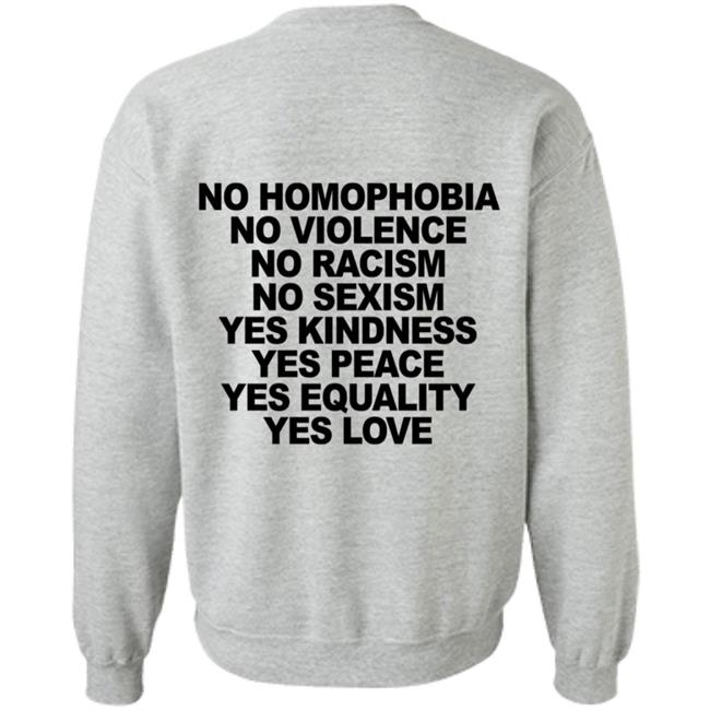 No Homophobia T Shirt Hoodie No Homophobia T Shirt Hoodie