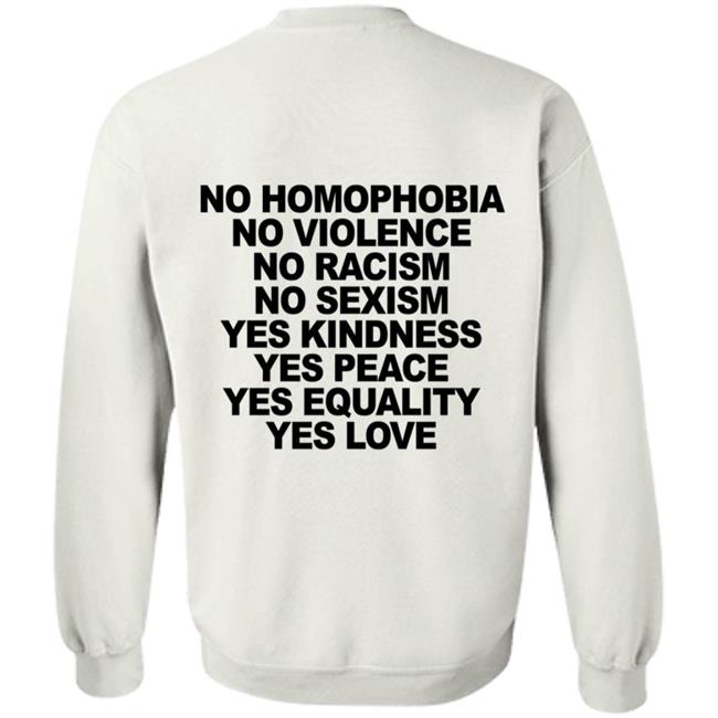 No Homophobia T Shirt Hoodie No Homophobia T Shirt Hoodie