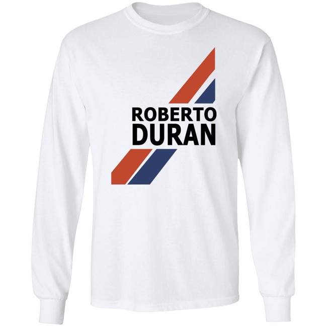 Roberto Duran Retro Shorts White Long Sleeve T Shirt