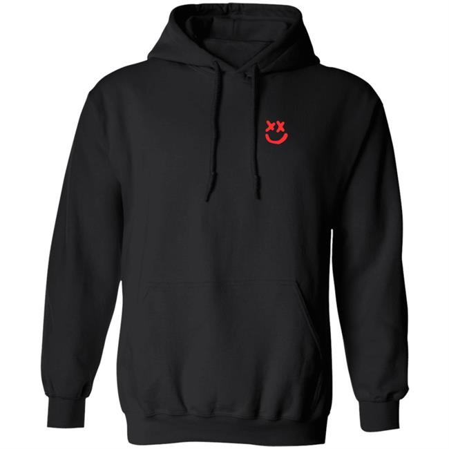 Louis Tomlinson Merch Smiley Walls Flock Print Hoodie