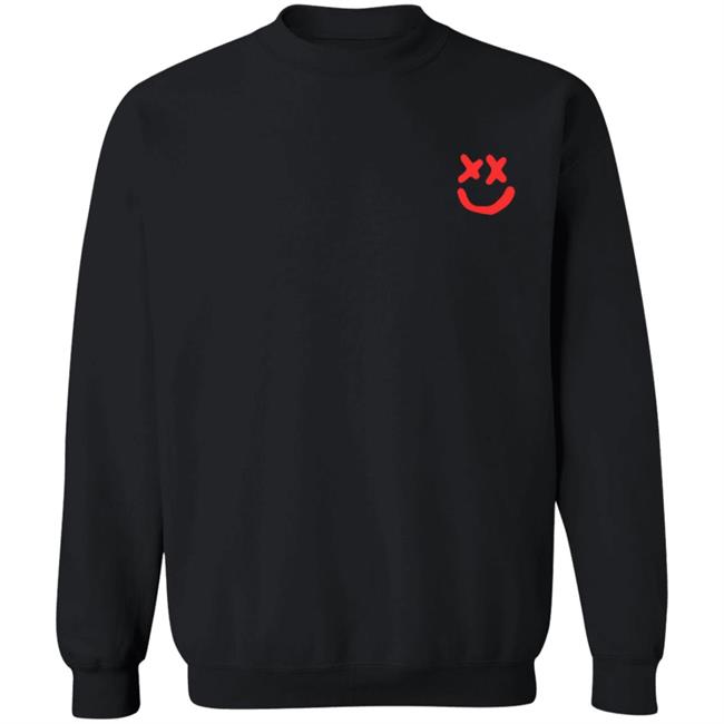 Louis Tomlinson Merch Smiley Walls Flock Print Hoodie Louis Tomlinson Merch Smiley Walls Flock Print Hoodie