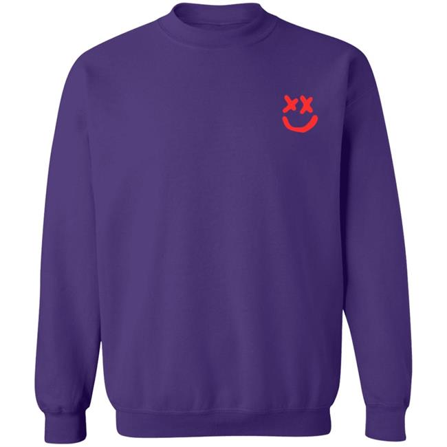 Louis Tomlinson Merch Smiley Walls Flock Print Hoodie Louis Tomlinson Merch Smiley Walls Flock Print Hoodie