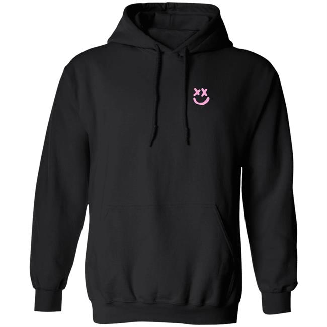 Louis Tomlinson Merch Smiley Walls Pink Print Hoodie