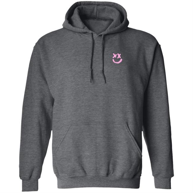 Louis Tomlinson Merch Smiley Walls Pink Print Hoodie Louis Tomlinson Merch Smiley Walls Pink Print Hoodie