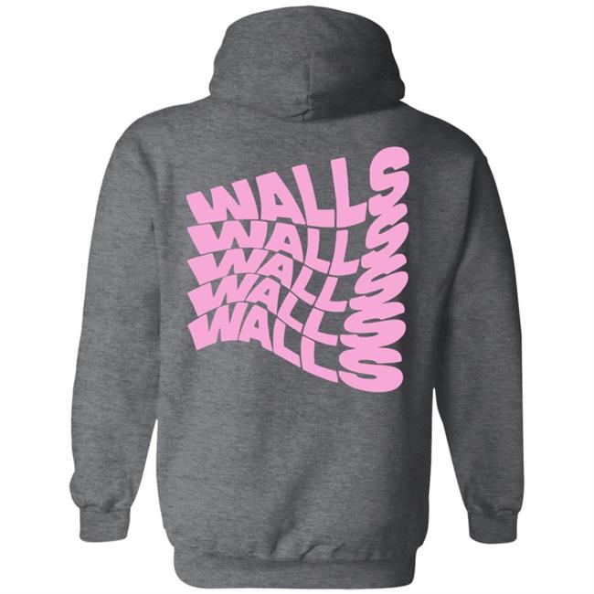 Louis Tomlinson Merch Smiley Walls Pink Print Hoodie Louis Tomlinson Merch Smiley Walls Pink Print Hoodie