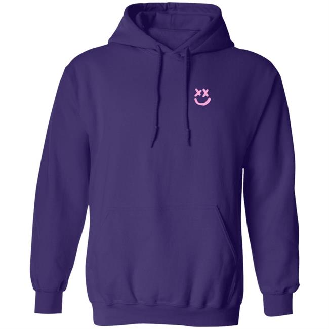 Louis Tomlinson Merch Smiley Walls Pink Print Hoodie Louis Tomlinson Merch Smiley Walls Pink Print Hoodie
