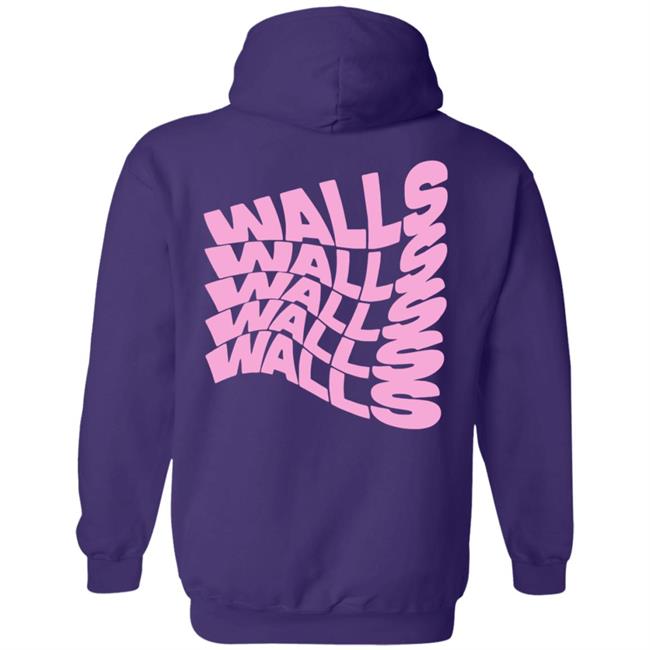 Louis Tomlinson Merch Smiley Walls Pink Print Hoodie Louis Tomlinson Merch Smiley Walls Pink Print Hoodie