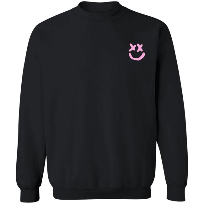 Louis Tomlinson Merch Smiley Walls Pink Print Hoodie Louis Tomlinson Merch Smiley Walls Pink Print Hoodie