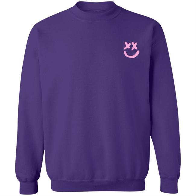 Louis Tomlinson Merch Smiley Walls Pink Print Hoodie Louis Tomlinson Merch Smiley Walls Pink Print Hoodie