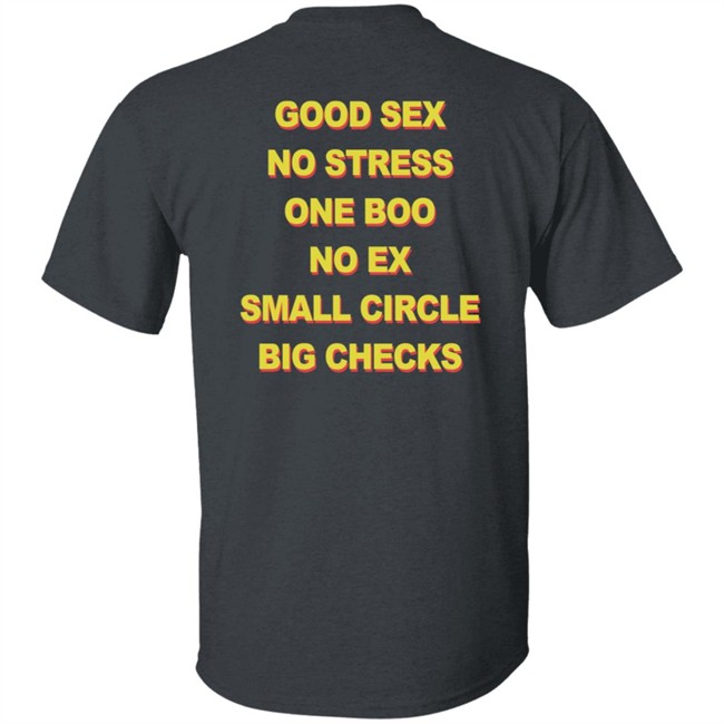 Good Sex No Stress One Boo No Ex Small Circle Big Checks Shirt Good Sex No Stress One Boo No Ex Small Circle Big Checks Shirt