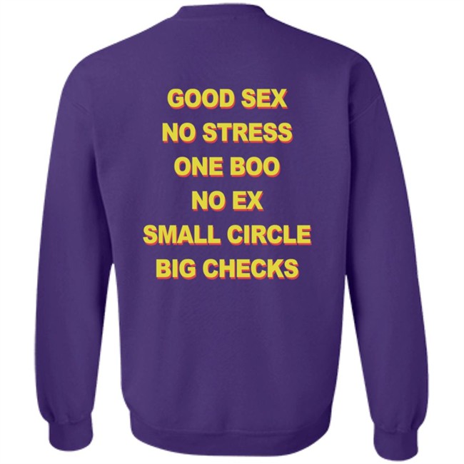 Good Sex No Stress One Boo No Ex Small Circle Big Checks Shirt Good Sex No Stress One Boo No Ex Small Circle Big Checks Shirt