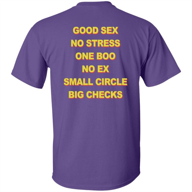Good Sex No Stress One Boo No Ex Small Circle Big Checks Shirt Good Sex No Stress One Boo No Ex Small Circle Big Checks Shirt