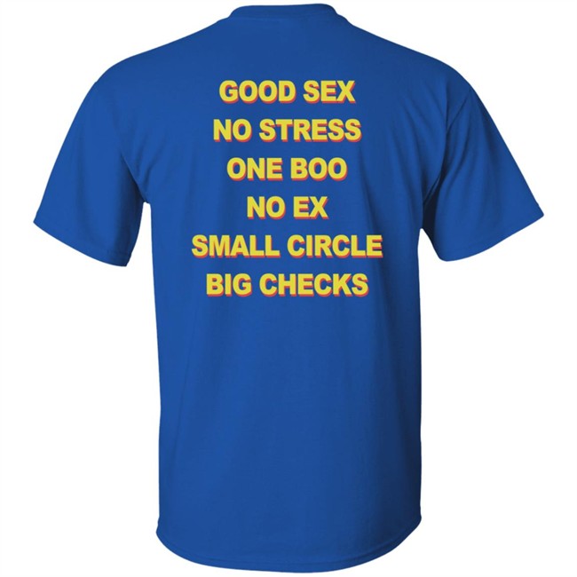 Good Sex No Stress One Boo No Ex Small Circle Big Checks Shirt Good Sex No Stress One Boo No Ex Small Circle Big Checks Shirt