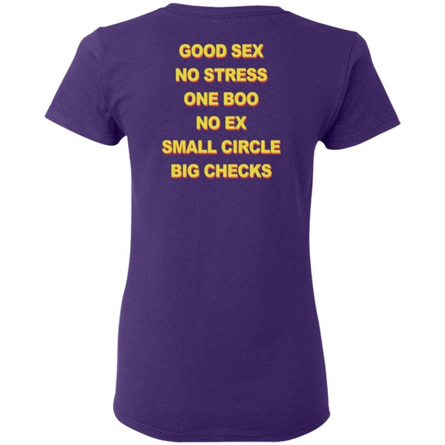 Good Sex No Stress One Boo No Ex Small Circle Big Checks Shirt Good Sex No Stress One Boo No Ex Small Circle Big Checks Shirt