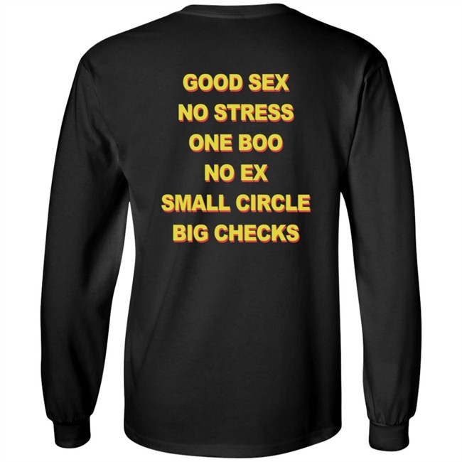 Good Sex No Stress One Boo No Ex Small Circle Big Checks Shirt Good Sex No Stress One Boo No Ex Small Circle Big Checks Shirt