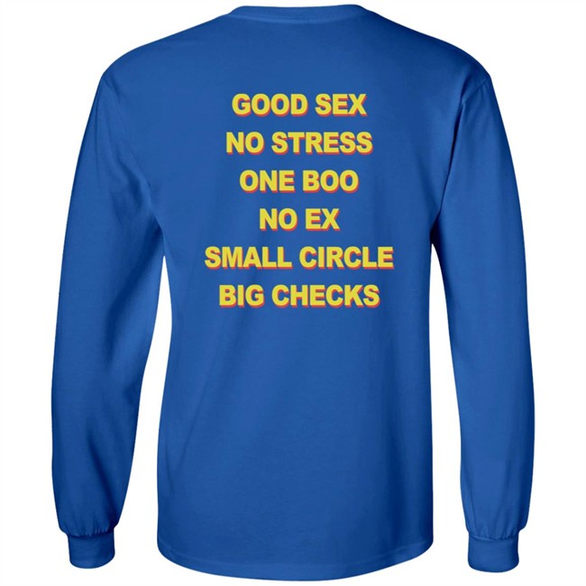 Good Sex No Stress One Boo No Ex Small Circle Big Checks Shirt Good Sex No Stress One Boo No Ex Small Circle Big Checks Shirt