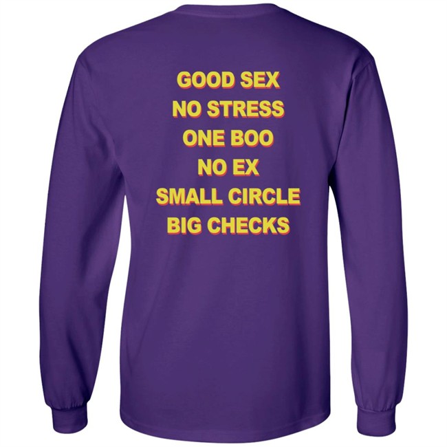 Good Sex No Stress One Boo No Ex Small Circle Big Checks Shirt Good Sex No Stress One Boo No Ex Small Circle Big Checks Shirt