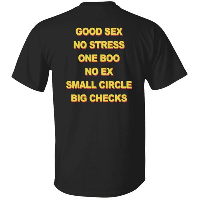 Good Sex No Stress One Boo No Ex Small Circle Big Checks Shirt
