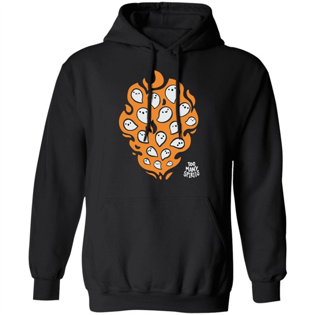 Watcher Merch Too Many Spirits Ghosties Flame Tee Watcher Merch Too Many Spirits Ghosties Flame Tee