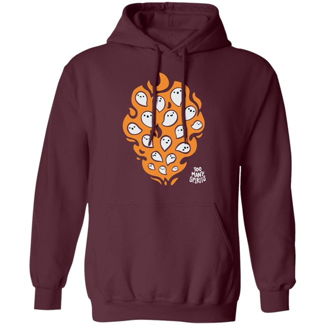 Watcher Merch Too Many Spirits Ghosties Flame Tee Watcher Merch Too Many Spirits Ghosties Flame Tee