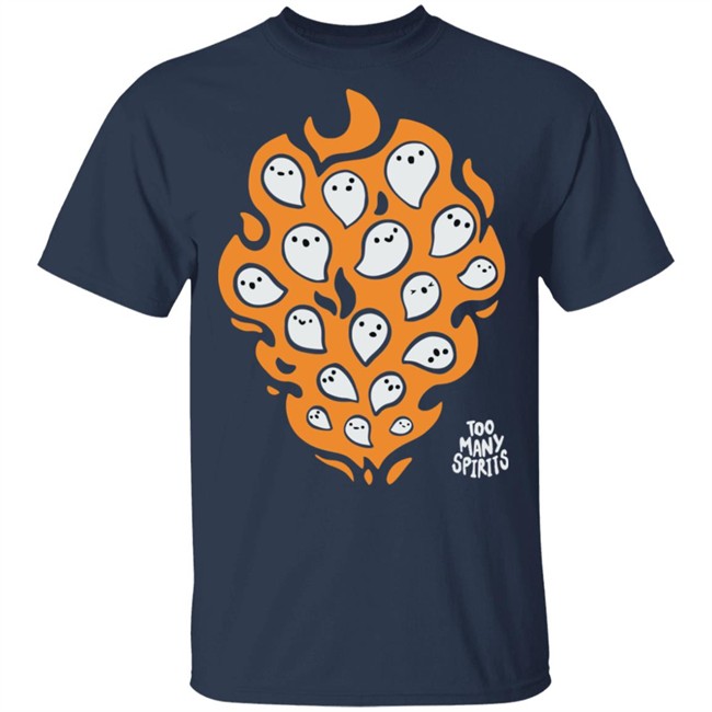 Watcher Merch Too Many Spirits Ghosties Flame Tee Watcher Merch Too Many Spirits Ghosties Flame Tee