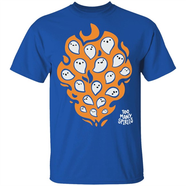Watcher Merch Too Many Spirits Ghosties Flame Tee Watcher Merch Too Many Spirits Ghosties Flame Tee