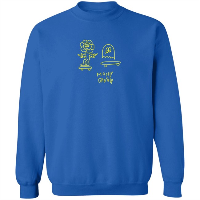 Lonely Ghost Merch Mostly Ghostly Crewneck Sweatshirt