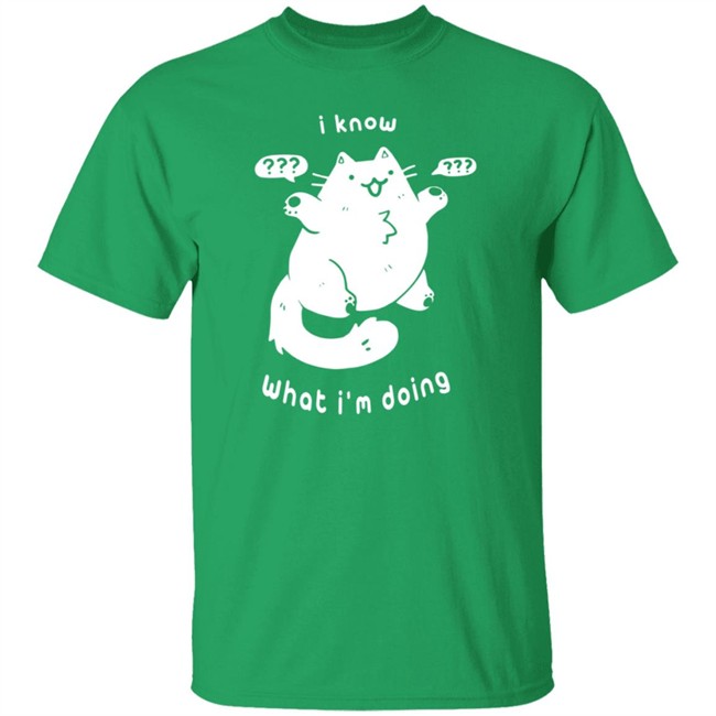 Crowlines Merch I Know What I'm Doing Clueless Cat T Shirt