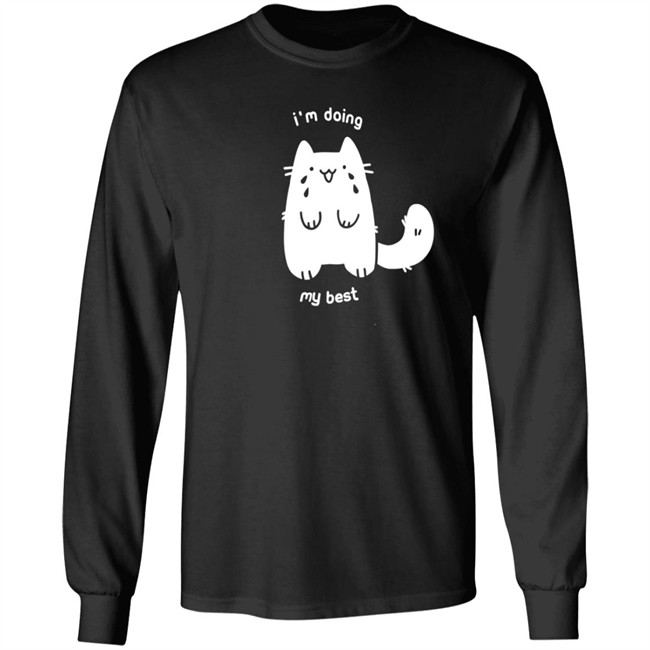 Crowlines Merch I'm Doing My Best Crying Cat T Shirt Crowlines Merch I'm Doing My Best Crying Cat T Shirt