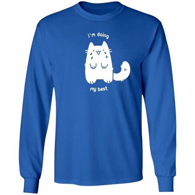 Crowlines Merch I'm Doing My Best Crying Cat T Shirt Crowlines Merch I'm Doing My Best Crying Cat T Shirt