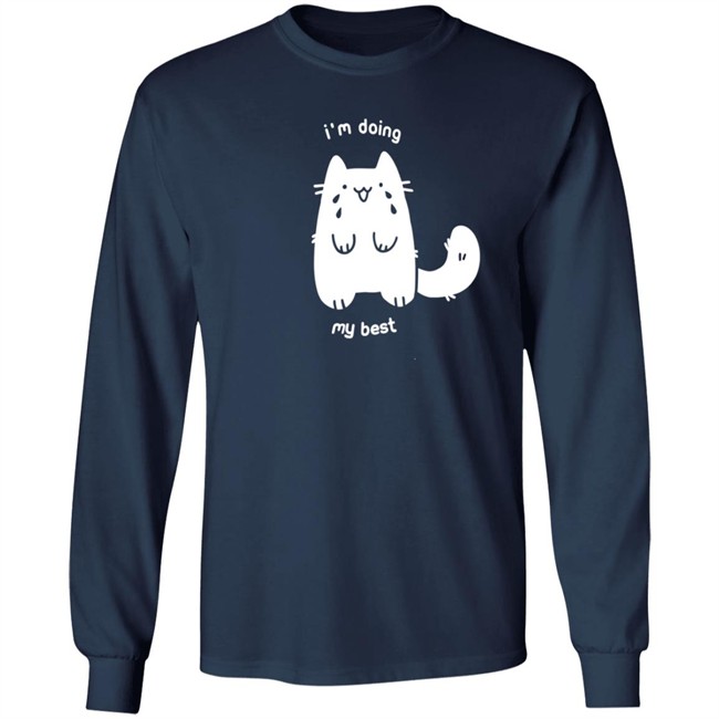 Crowlines Merch I'm Doing My Best Crying Cat T Shirt Crowlines Merch I'm Doing My Best Crying Cat T Shirt