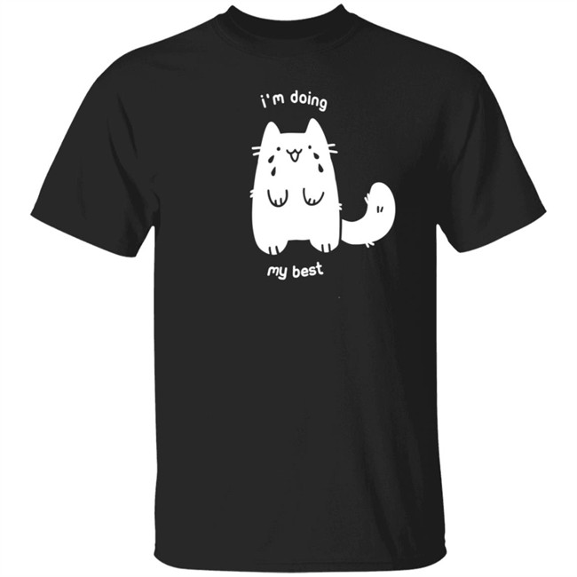 Crowlines Merch I'm Doing My Best Crying Cat T Shirt Crowlines Merch I'm Doing My Best Crying Cat T Shirt
