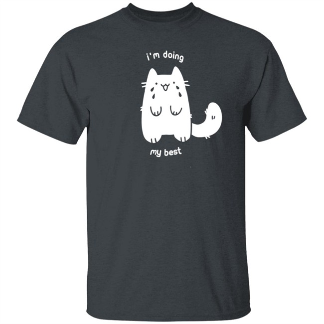 Crowlines Merch I'm Doing My Best Crying Cat T Shirt Crowlines Merch I'm Doing My Best Crying Cat T Shirt