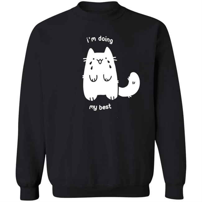 Crowlines Merch I'm Doing My Best Crying Cat T Shirt Crowlines Merch I'm Doing My Best Crying Cat T Shirt