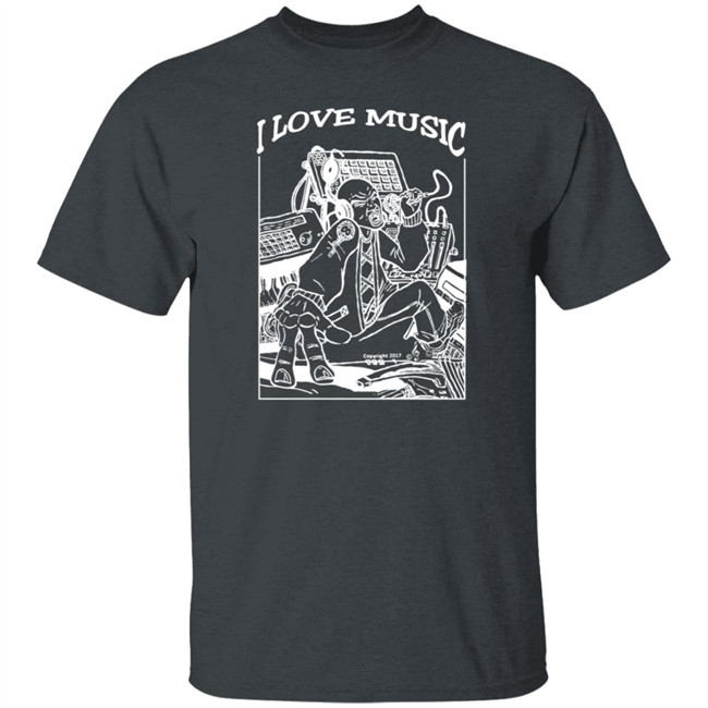 Merch4peace Merch I Love Music Tee Shirt Merch4peace Merch I Love Music Tee Shirt