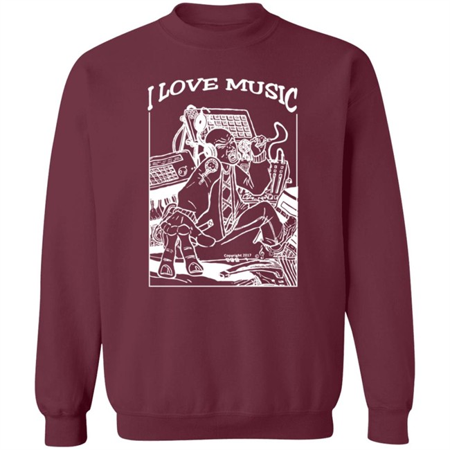 Merch4peace Merch I Love Music Tee Shirt Merch4peace Merch I Love Music Tee Shirt