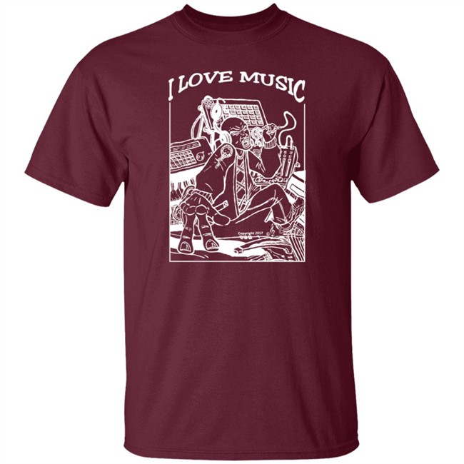 Merch4peace Merch I Love Music Tee Shirt Merch4peace Merch I Love Music Tee Shirt
