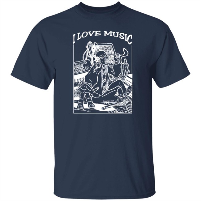 Merch4peace Merch I Love Music Tee Shirt Merch4peace Merch I Love Music Tee Shirt