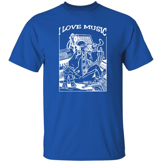 Merch4peace Merch I Love Music Tee Shirt Merch4peace Merch I Love Music Tee Shirt