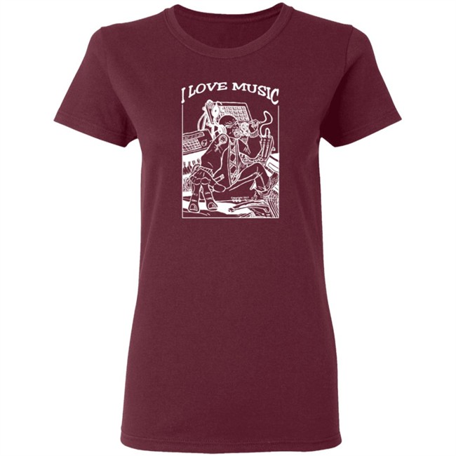 Merch4peace Merch I Love Music Tee Shirt Merch4peace Merch I Love Music Tee Shirt