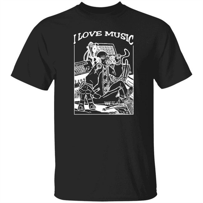 Merch4peace Merch I Love Music Tee Shirt