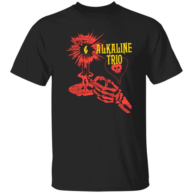 Alkaline Trio Merch Skele-Candle Tee Shirt