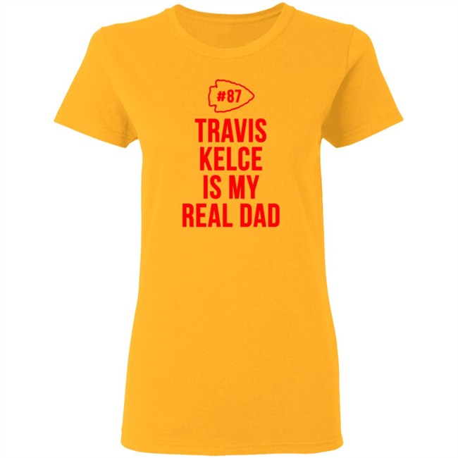 Travis Kelce Is My Real Dad Bodysuit Baby Shirt Travis Kelce Is My Real Dad Bodysuit Baby Shirt