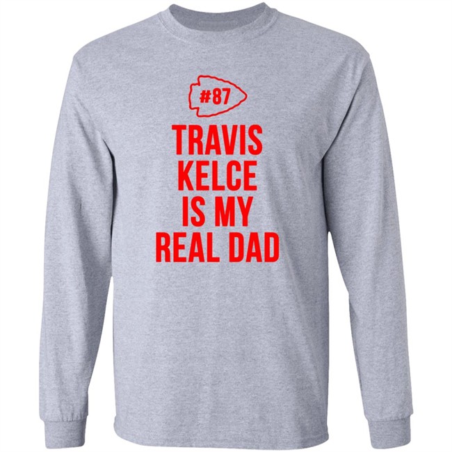 Travis Kelce Is My Real Dad Bodysuit Baby Shirt Travis Kelce Is My Real Dad Bodysuit Baby Shirt
