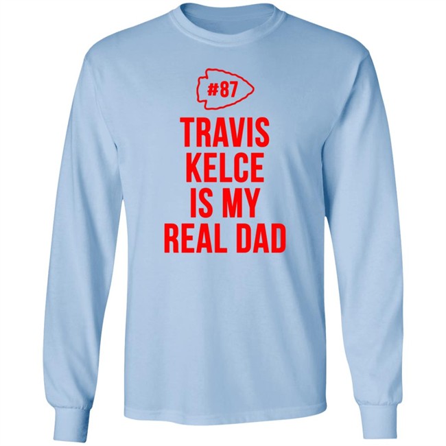 Travis Kelce Is My Real Dad Bodysuit Baby Shirt Travis Kelce Is My Real Dad Bodysuit Baby Shirt
