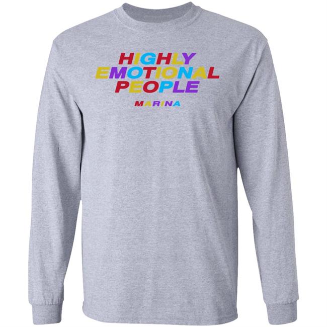 Marina Merch Highly Emotional People Long Sleeve T Shirt Marina Merch Highly Emotional People Long Sleeve T Shirt