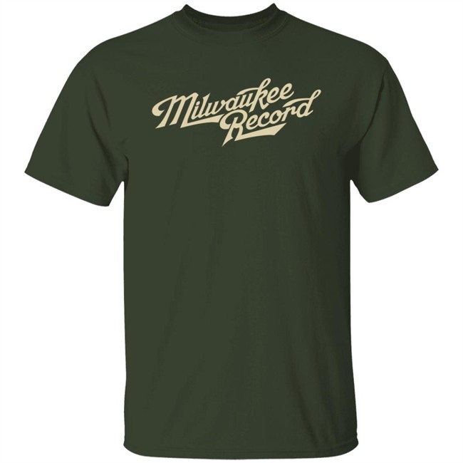 Bella Canvas Milwaukee Record T Shirt Forest Green