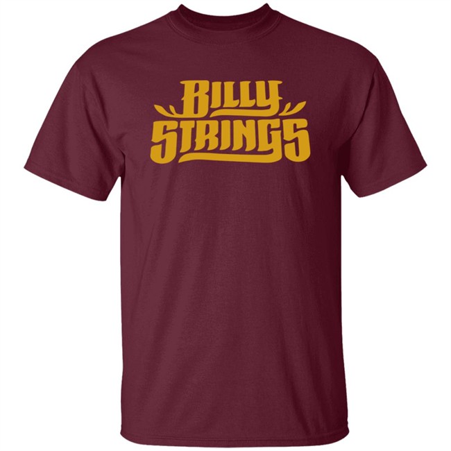 Billy Strings Merch Gold Logo Tee Shirt Billy Strings Merch Gold Logo Tee Shirt